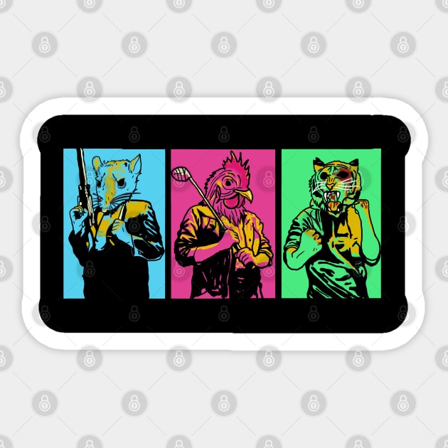 Hotline miami Sticker by Damsos_store